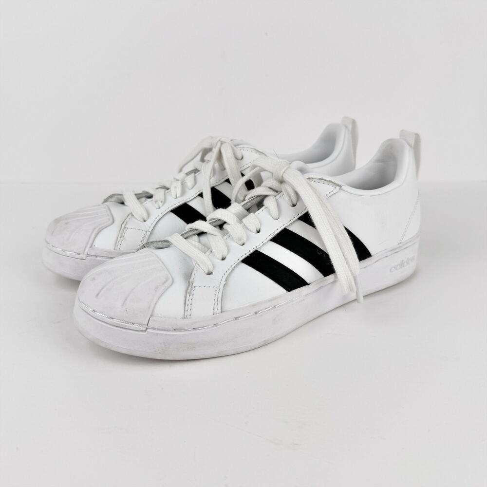 Adidas Shoes Streetcheck Sneaker Kids Youth 5.5 White Black Stripe Tennis Shoe